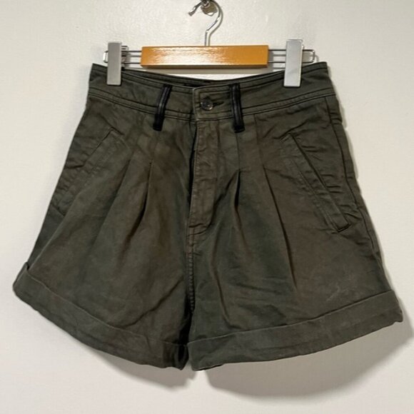 The Kooples Olive Green High-Waisted Shorts – Size 1 (XS/S) - Picture 11 of 16